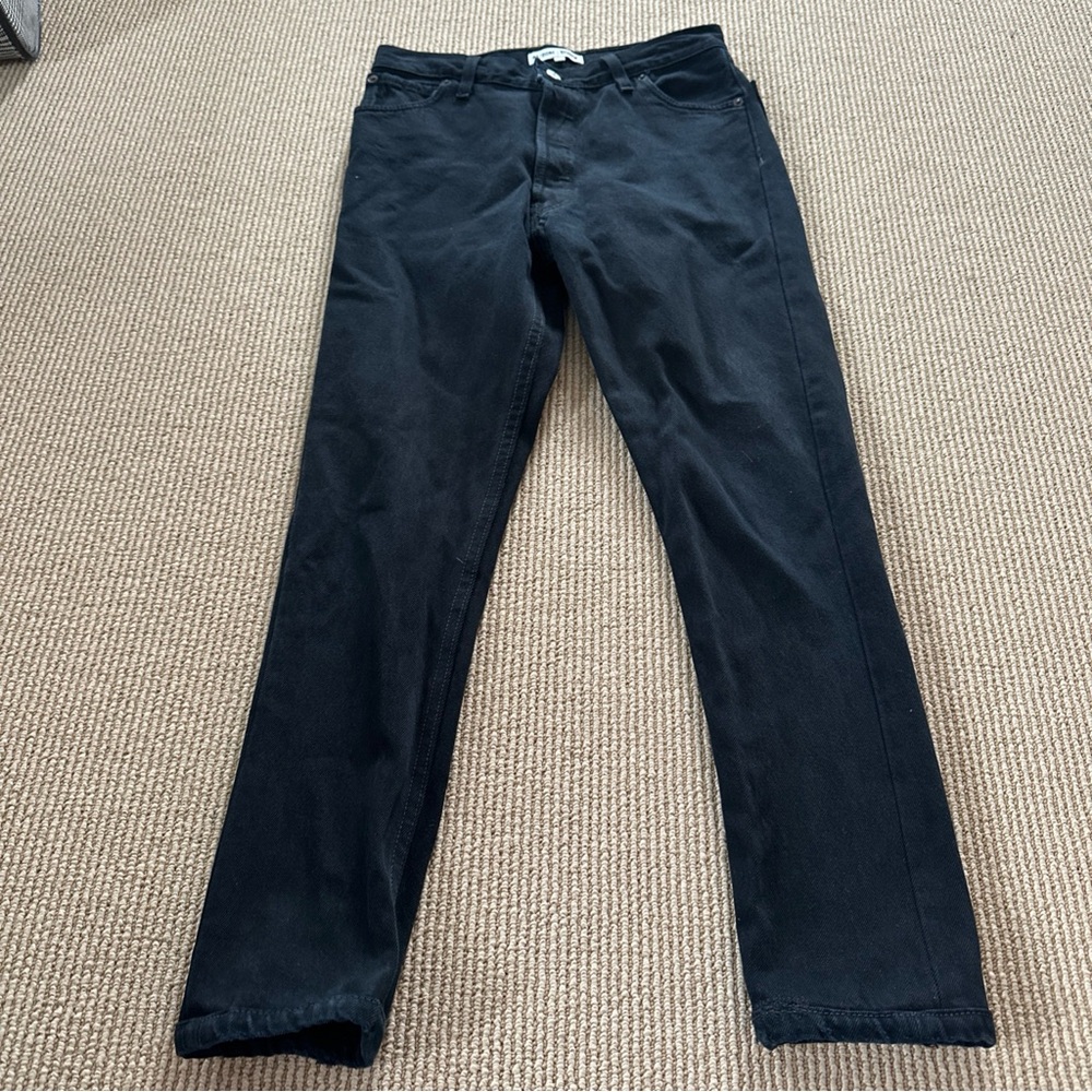 Re/Done Vintage Levis Black 26 high waisted straight leg